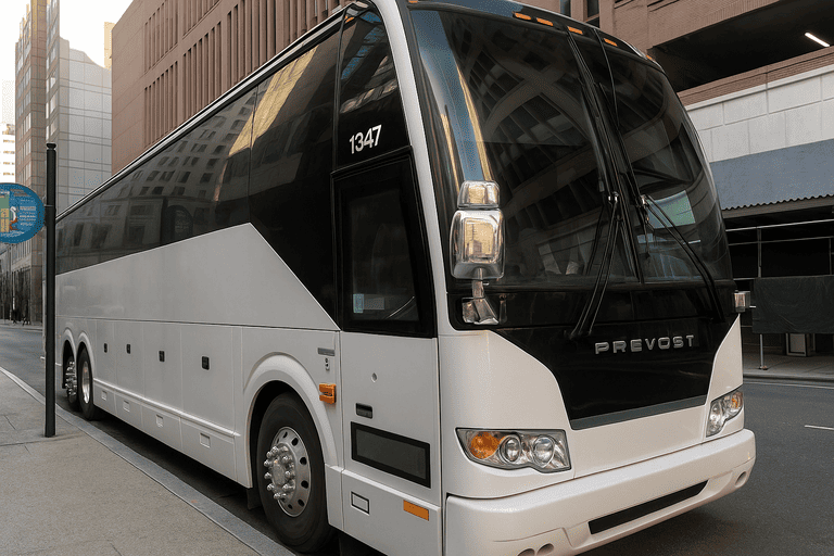 a Charter Bus Rental Rockville coach bus