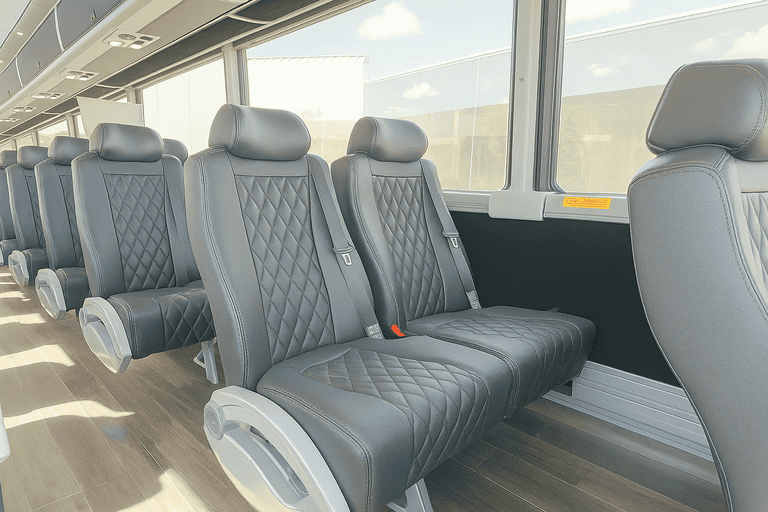 interior of Charter Bus Rental Rockville charter bus